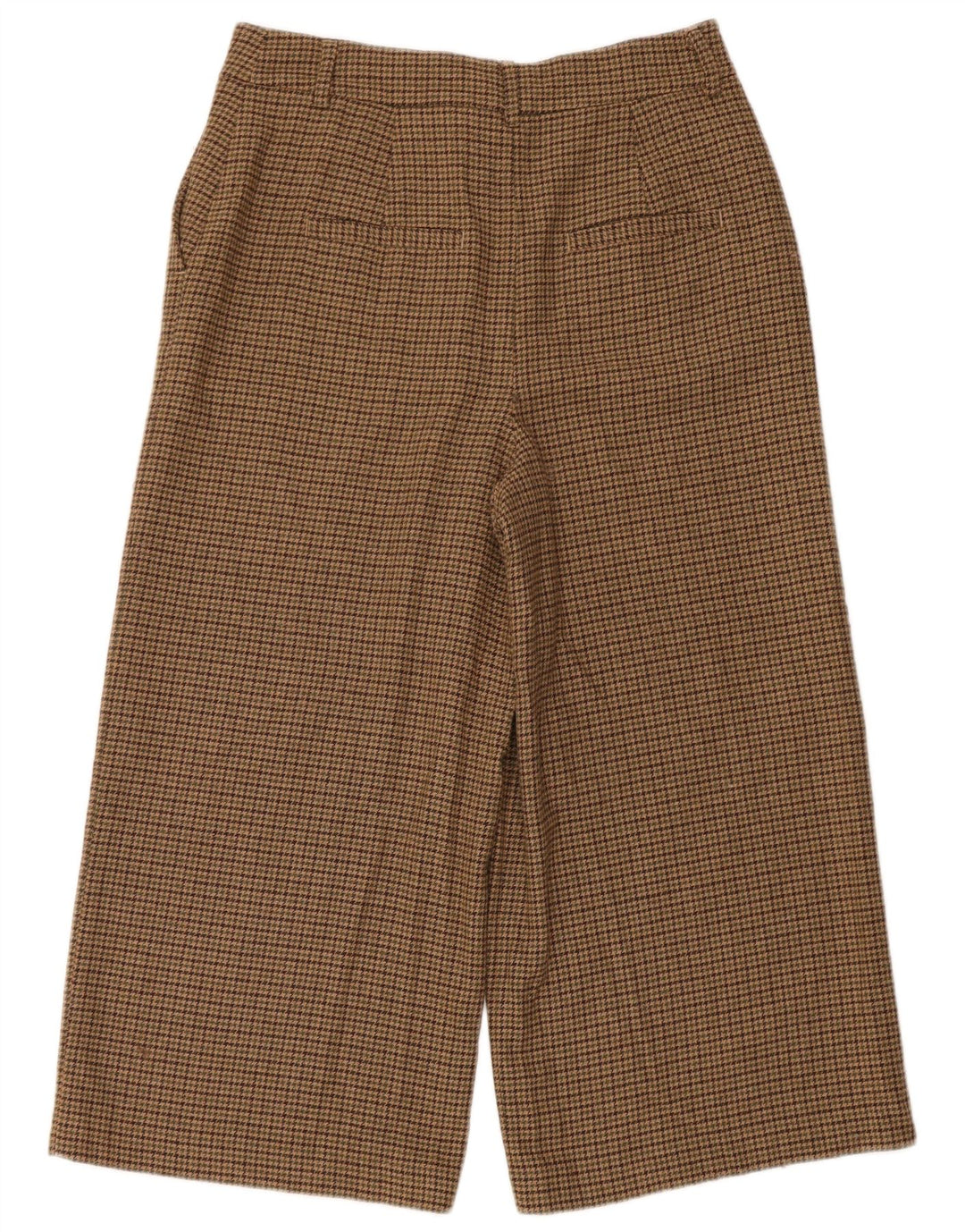 Pantalon court Boden femme UK 12 Medium W30 L23 pied-de-poule marron