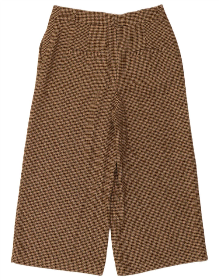 Pantalon court Boden femme UK 12 Medium W30 L23 pied-de-poule marron