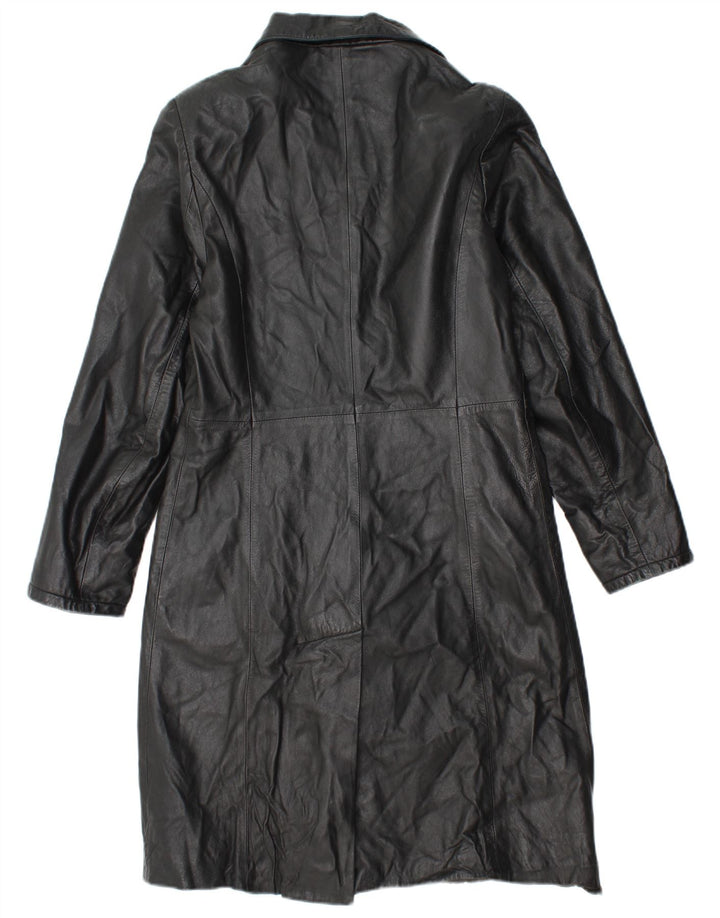 Roberta Ferrini Manteau en cuir pour femme IT 44 Cuir noir moyen
