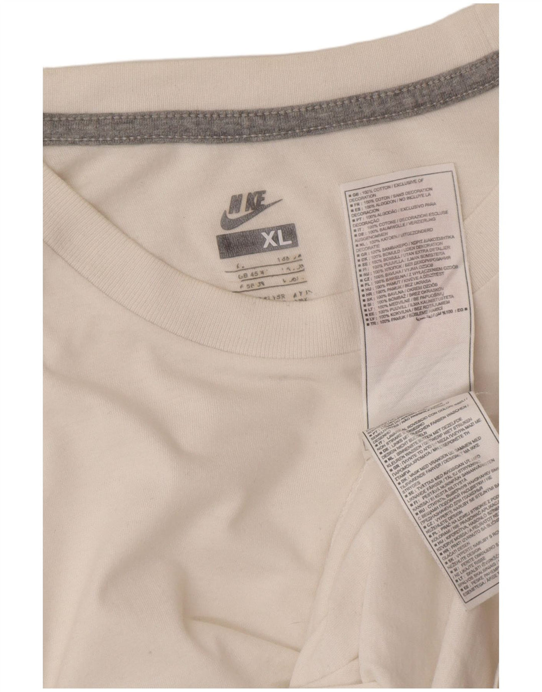 NIKE T-shirt pour homme UK 45/47 XL Blanc Coton