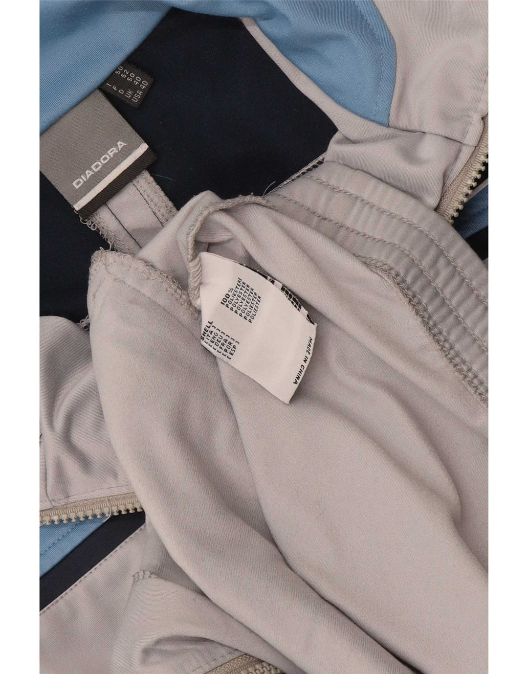 Diadora Veste de survêtement pour homme UK 40 Gris moyen Colorblock Polyester