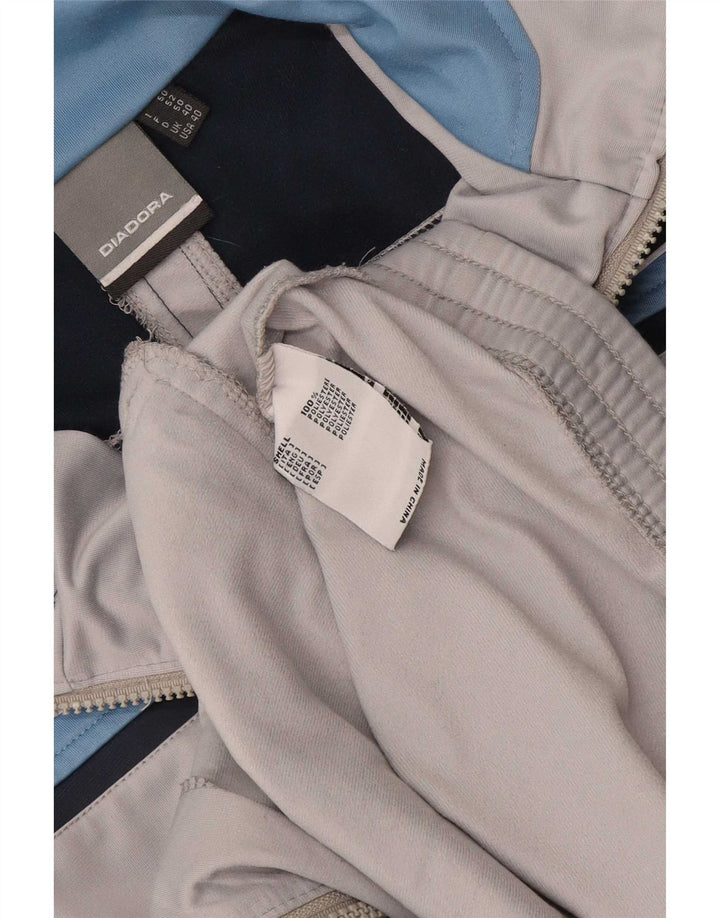 Diadora Veste de survêtement pour homme UK 40 Gris moyen Colorblock Polyester