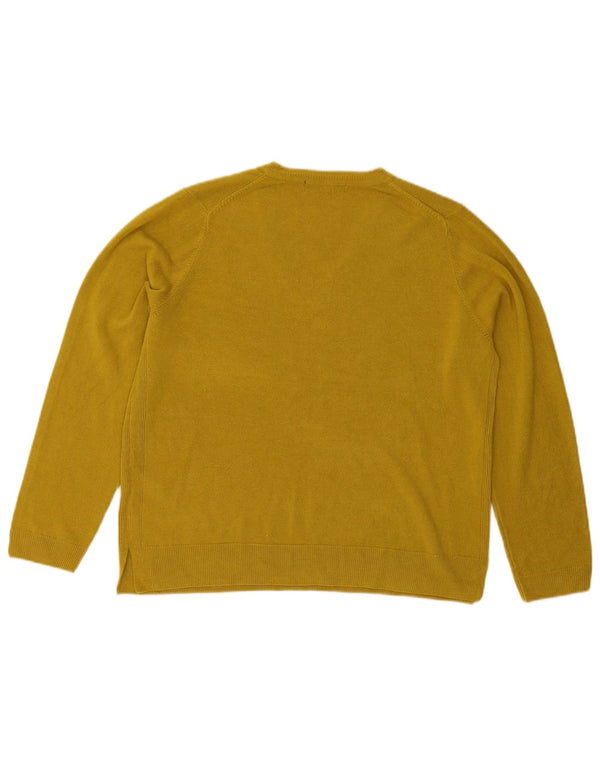 Marks & Spencer Pull col V pour femme UK 18 XL Acrylique Jaune