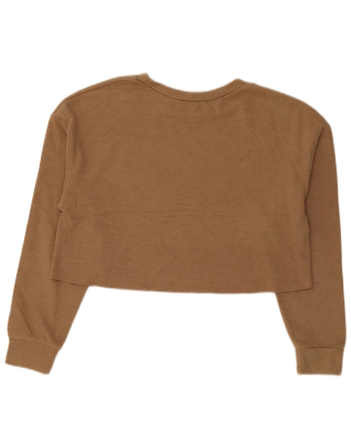 Zara Femme Haut Court Oversize Trafaluc Petit Coton Marron