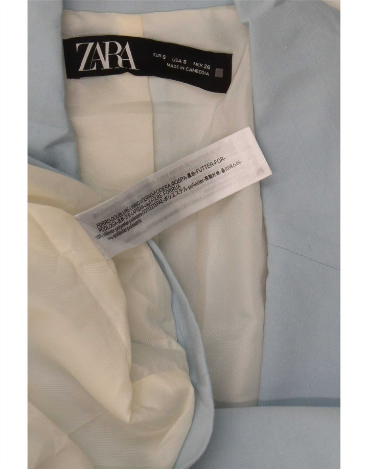 Zara Veste blazer surdimensionnée à 2 boutons pour femme UK 10 Petit Bleu