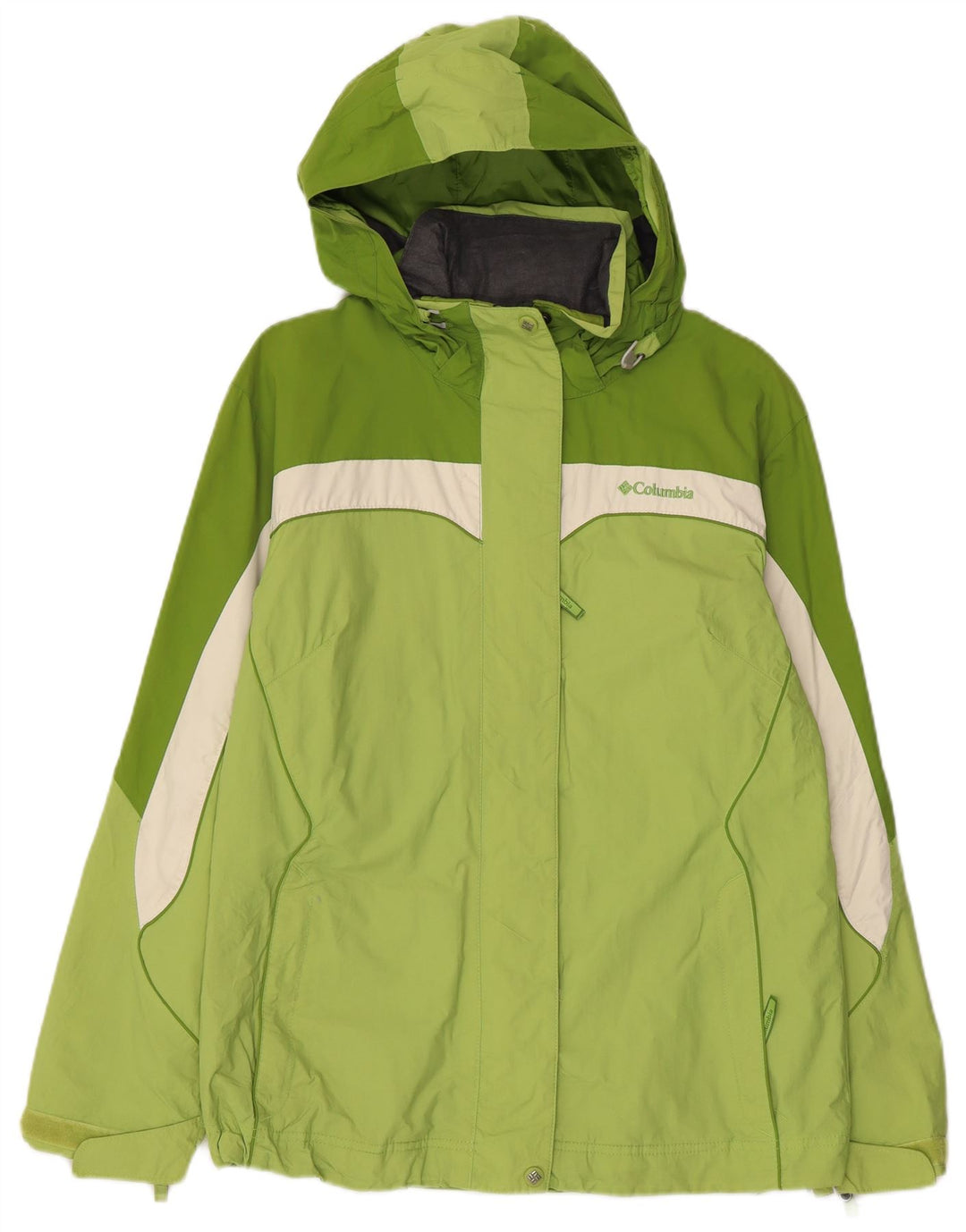 COLUMBIA Veste de pluie Interchange pour femme UK 14 Vert moyen Colourblock