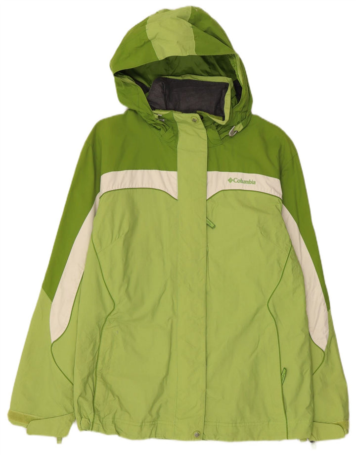 COLUMBIA Veste de pluie Interchange pour femme UK 14 Vert moyen Colourblock