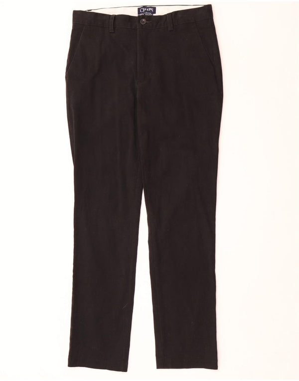 Chaps Pantalon Chino Droit Homme Coupe Personnalisée W31 L32 Coton Noir
