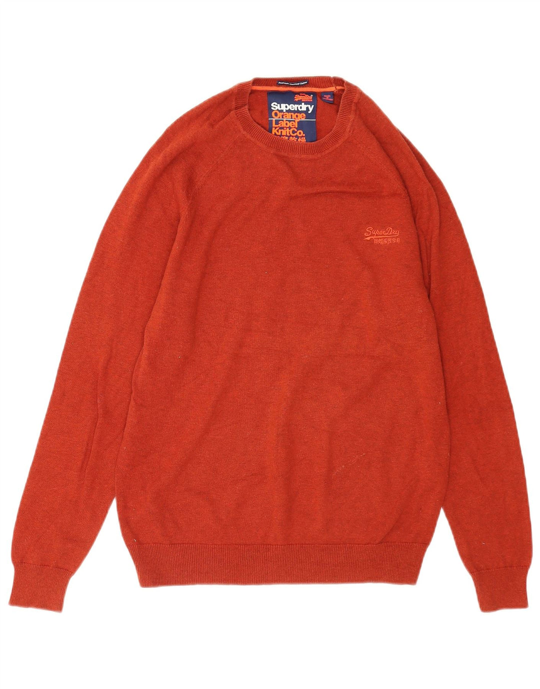 Superdry Pull Ras Du Cou Pull Homme Orange Moyen Coton