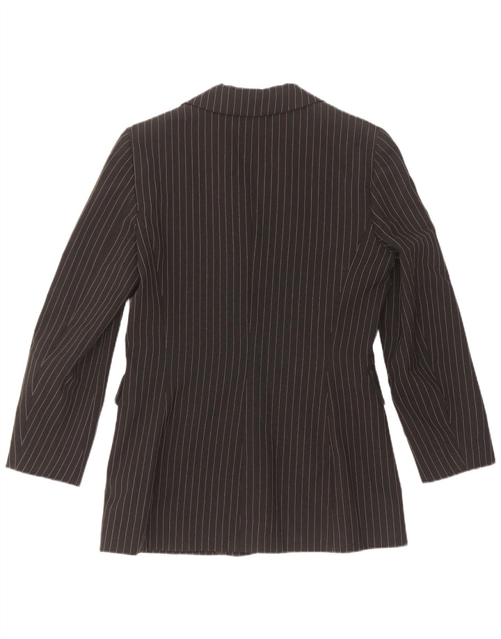 Kookai Veste blazer à 3 boutons pour femme EU 40 en polyester à fines rayures noires moyennes