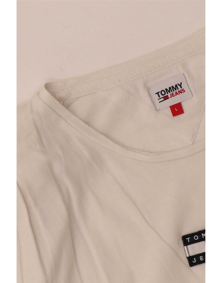 Tommy Hilfiger Débardeur court pour femme UK 14 Large Blanc