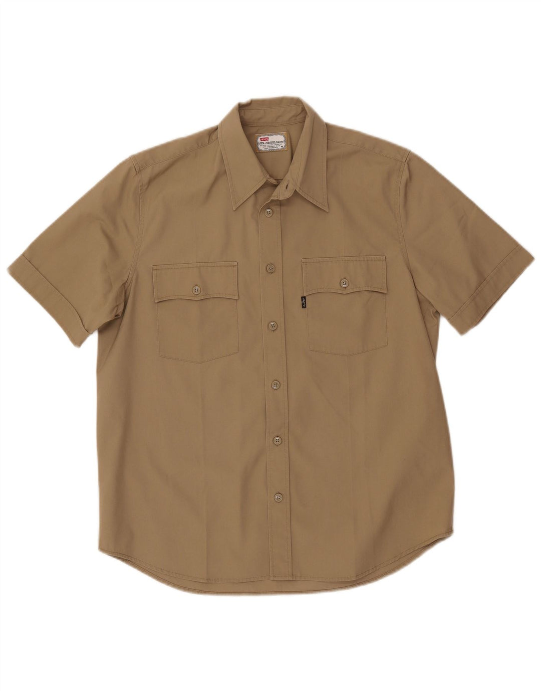 Levi's Chemise à Manches Courtes Homme Kaki Moyen Coton