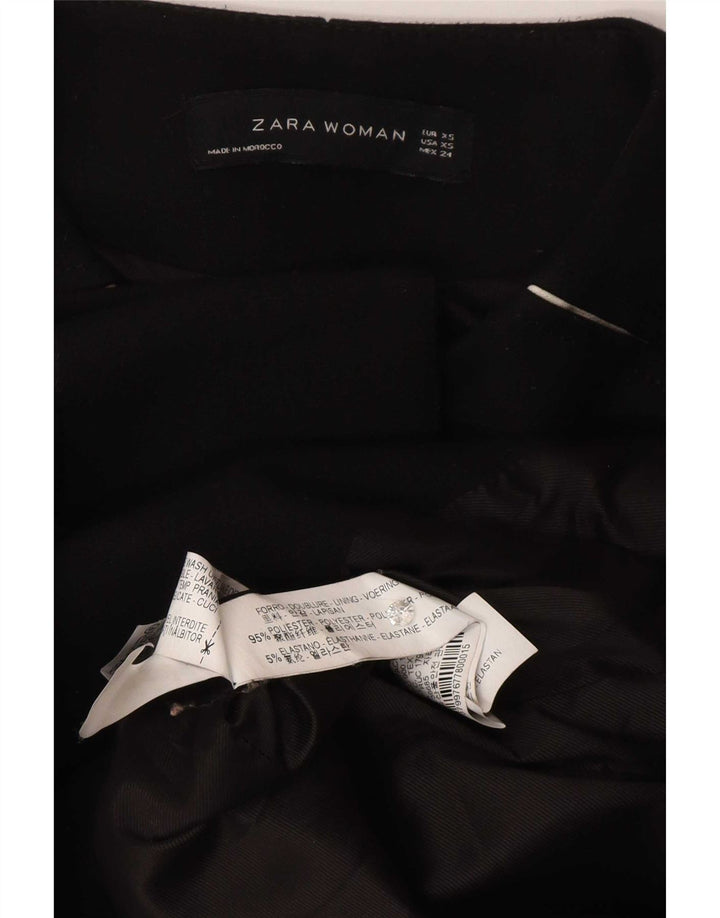 Zara Femme Pardessus UK 6 XS Noir Polyester