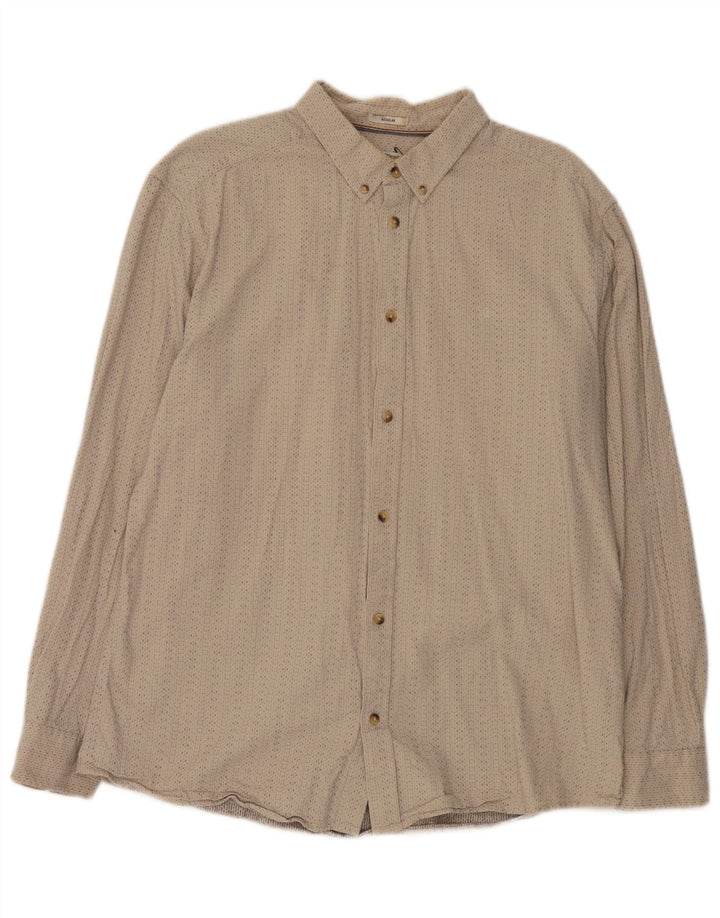 Wrangler Chemise coupe régulière pour homme 2XL en coton à pois beige