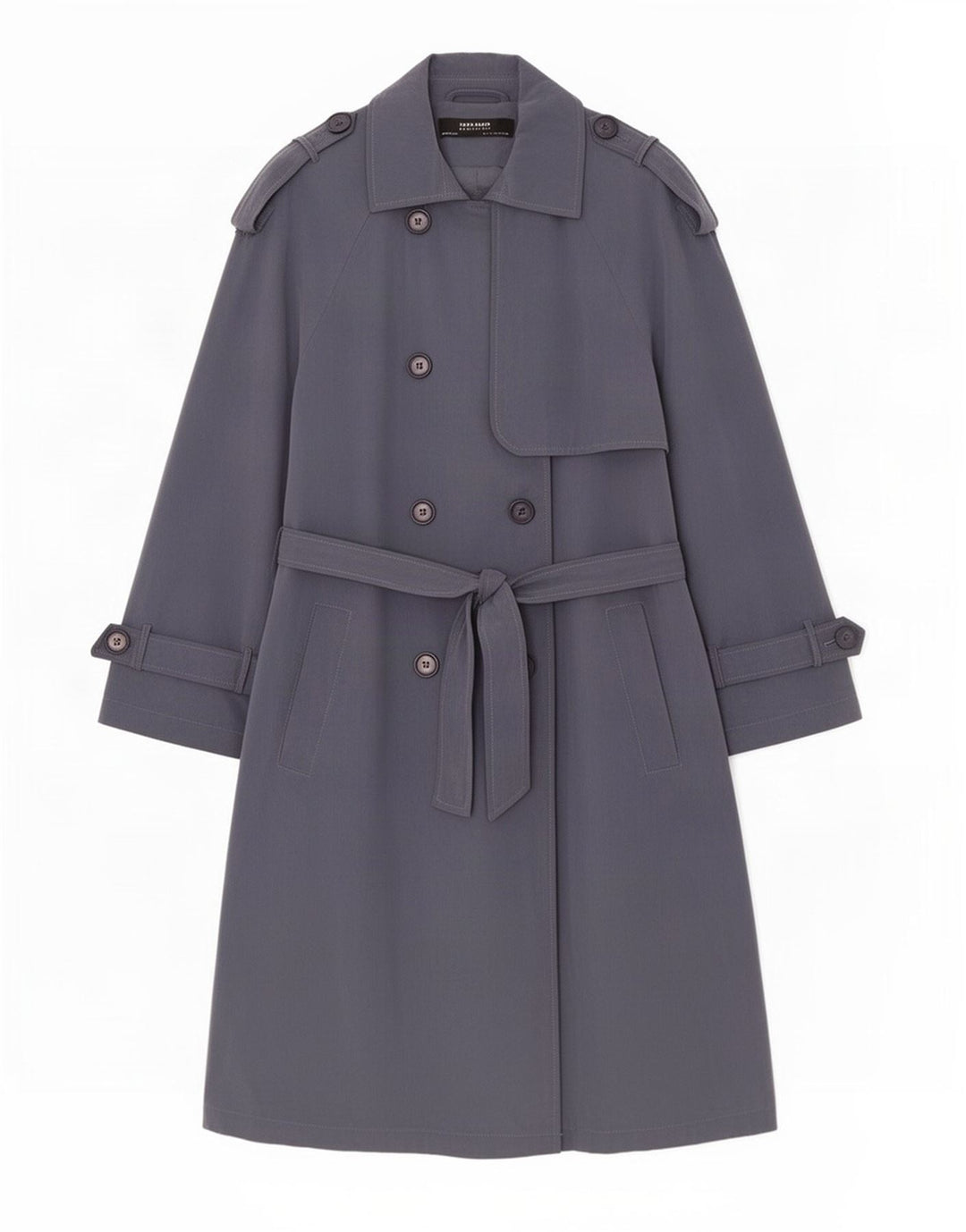 Zara Trench-coat surdimensionné à manches 3/4 pour femme UK 10 Small Gris