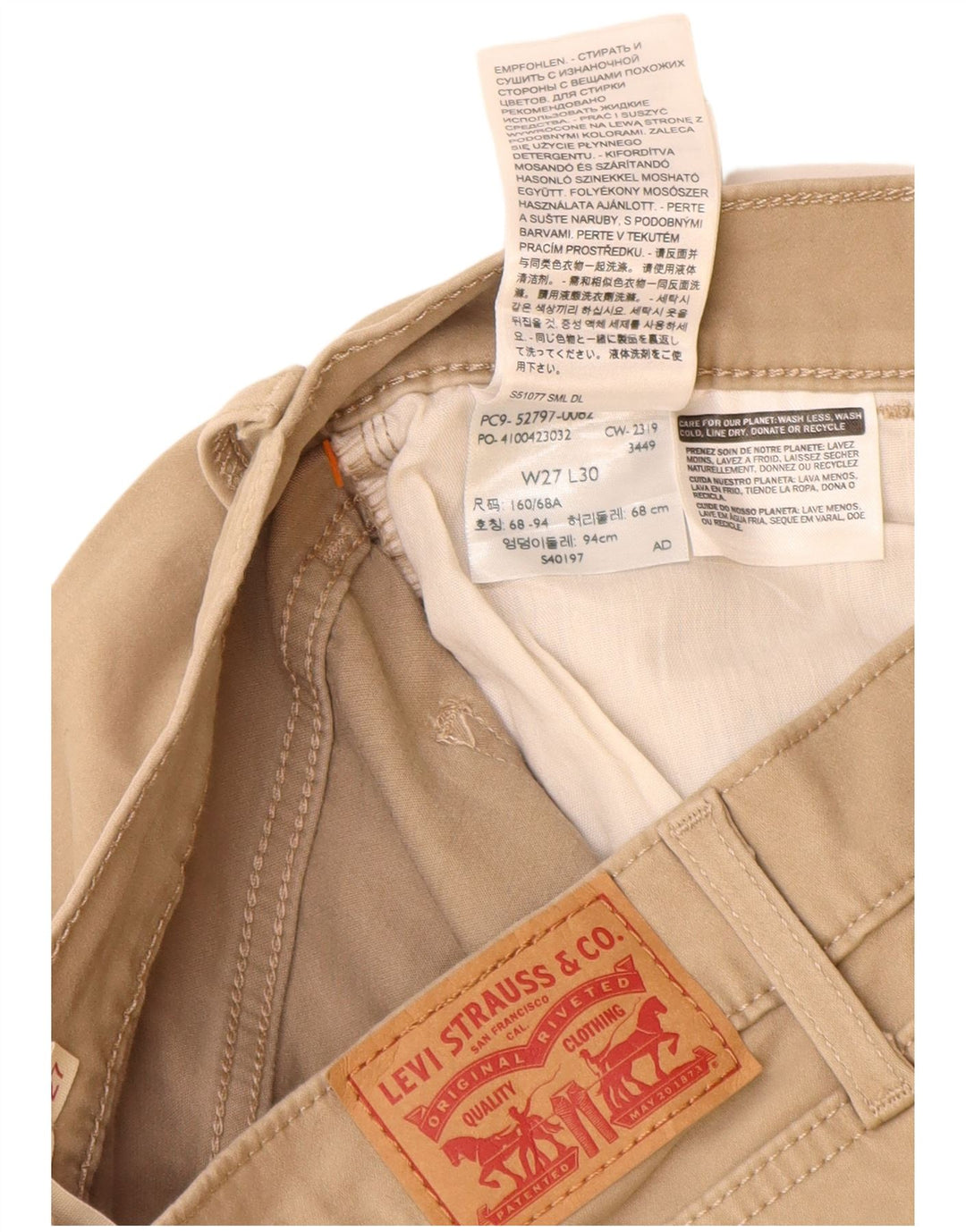 LEVI'S Pantalon décontracté taille haute super skinny 720 pour femme W27 L30 Beige