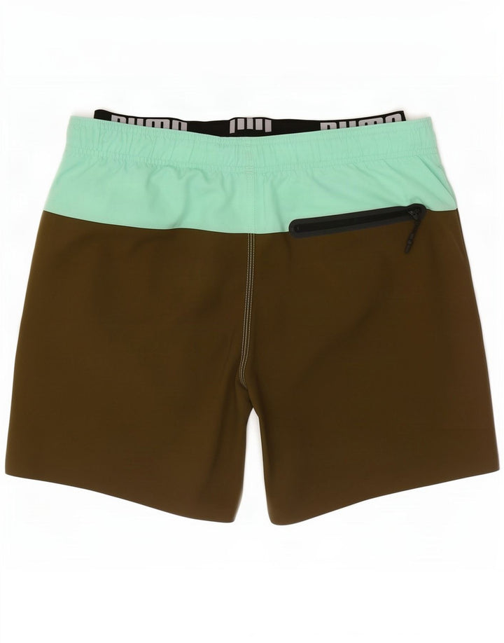 Puma Short de Bain Graphique XS Homme Kaki Colorblock Polyester