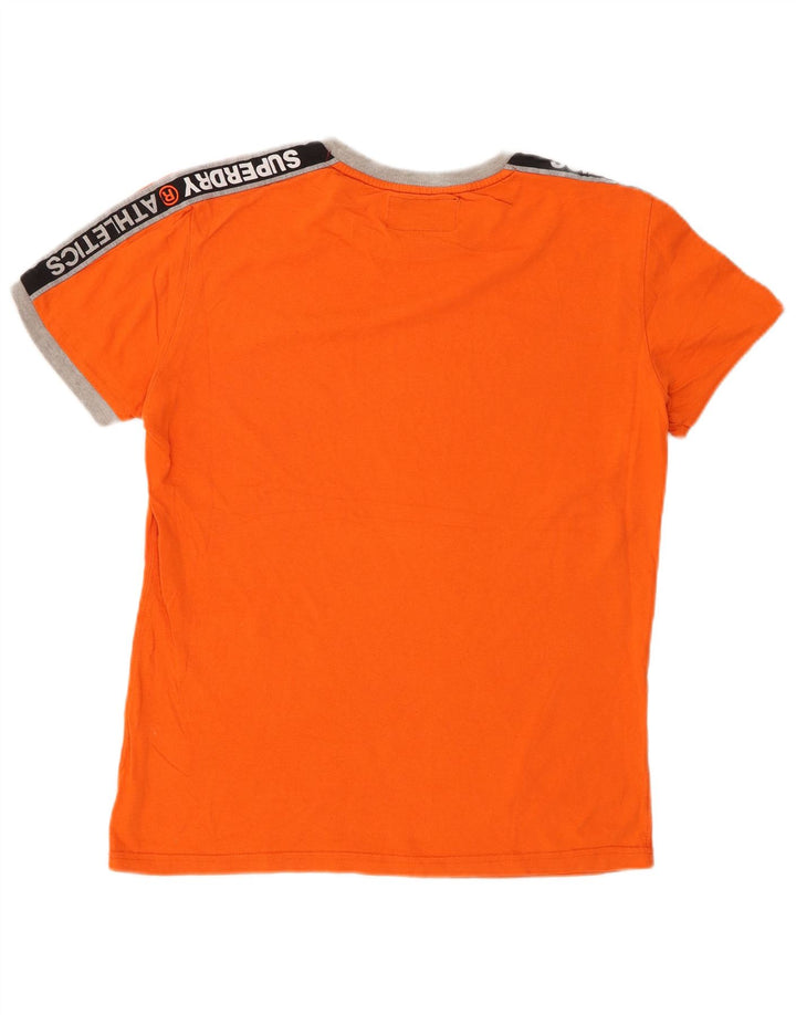 SUPERDRY T-Shirt Graphique Homme Orange Moyen Colourblock Coton