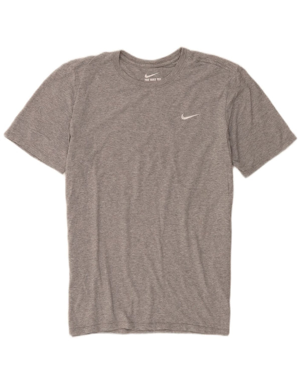 Nike Homme T-Shirt Coupe Athlétique en Coton Chiné Gris Moyen
