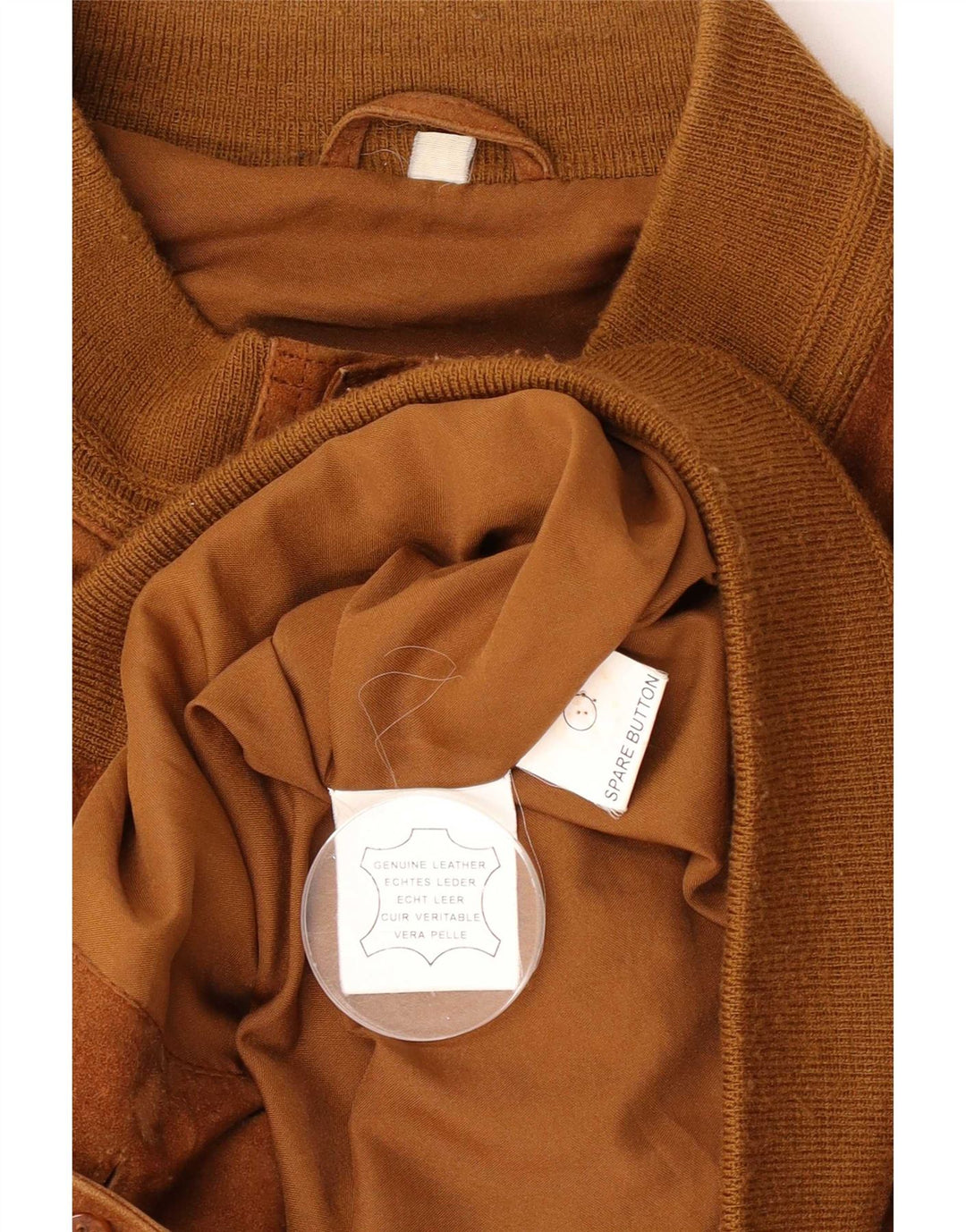 vintage Mens Suede Bomber Jacket UK 40 Grand Cuir Brun