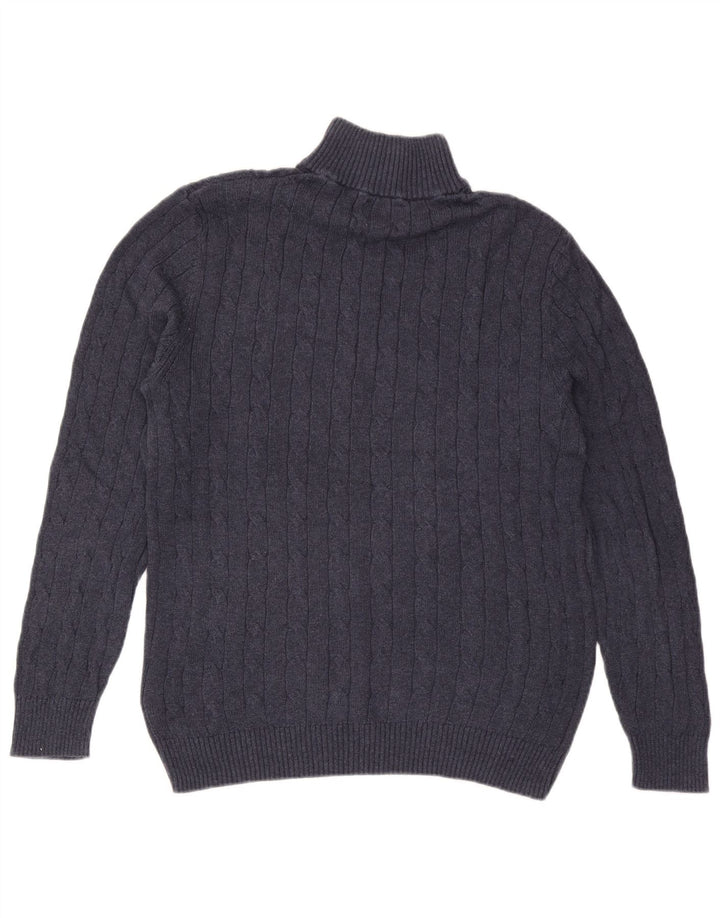 White Stuff Pull Zip Neck Homme Bleu Marine Moyen Coton