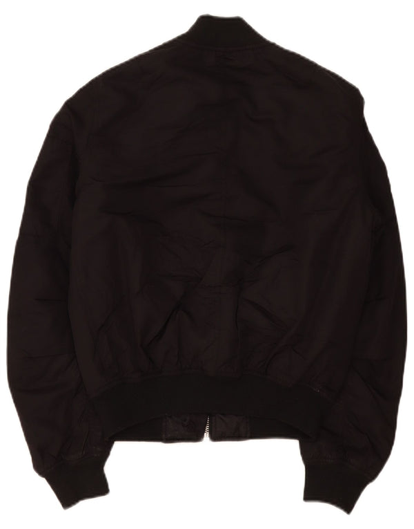 Topshop Veste bomber surdimensionnée pour femme UK 6 XS Noir Polyester