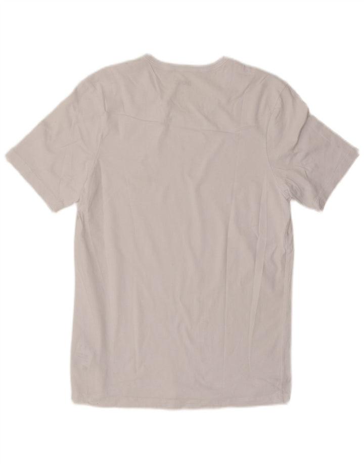 Hugo Boss Homme T-Shirt Top Coton Blanc Moyen