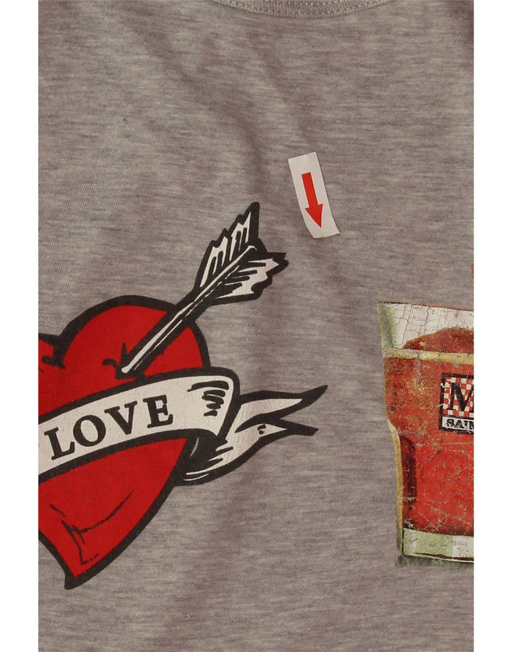 MC2 SAINT BARTH T-Shirt Graphique Homme Petit Gris Coton