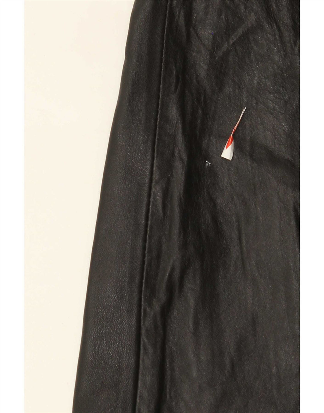 jupe en cuir femme vintage W28 Noir moyen