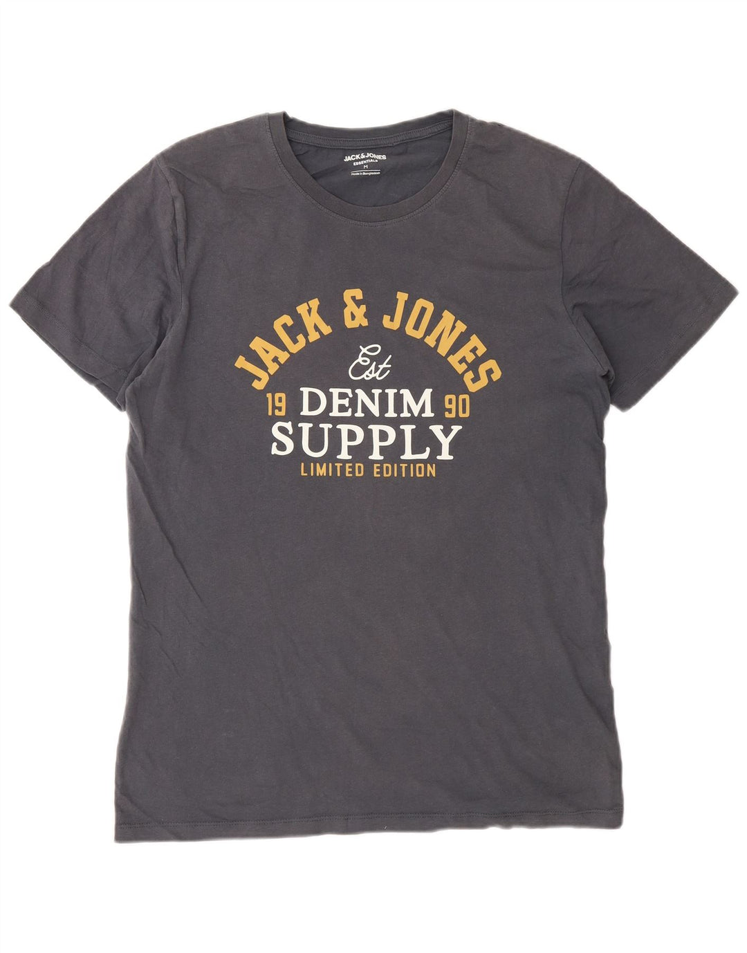 Jack & Jones T-Shirt Graphique Homme Gris Moyen Coton