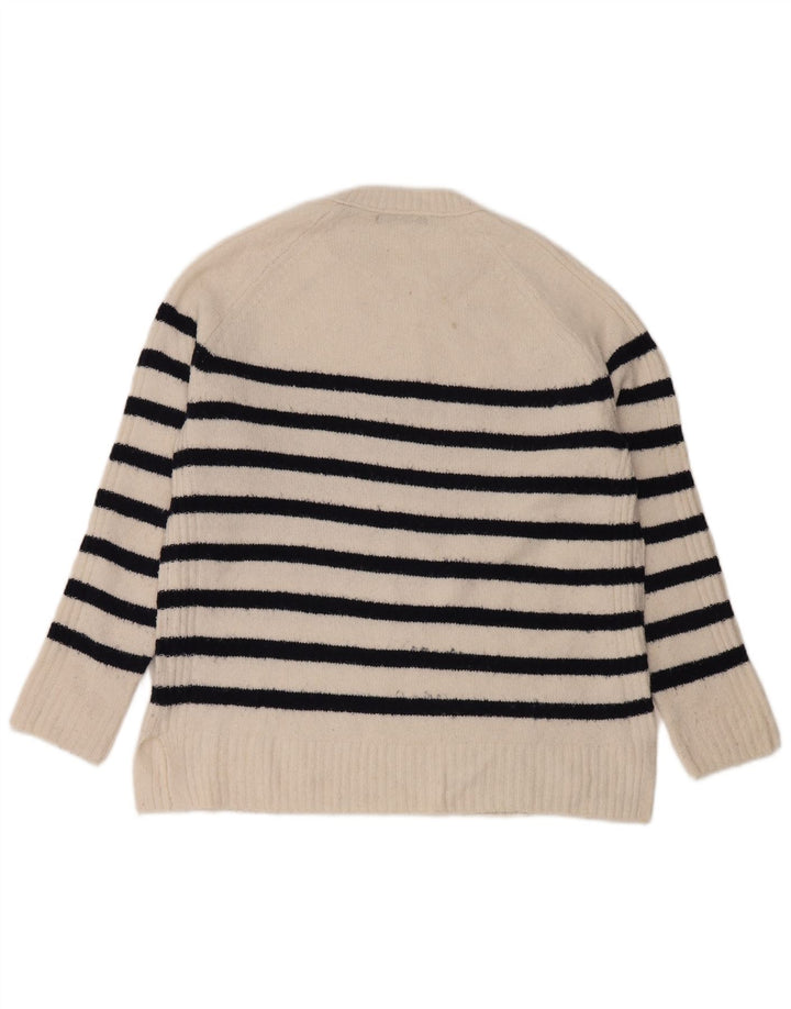 Marks & Spencer Pull à col rond pour femme UK 14 Medium Off White