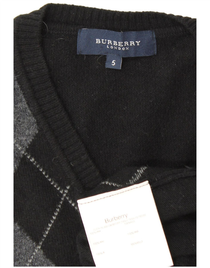 Burberry Débardeur Gilet Homme Noir Moyen Argyle/Diamond Laine