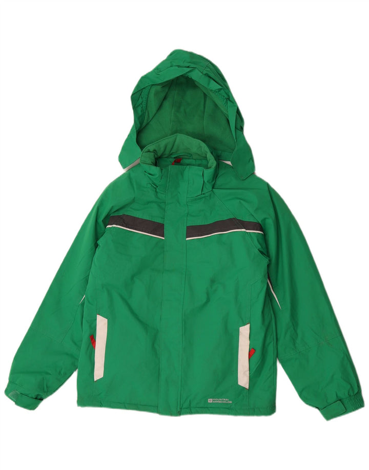 Mountain Warehouse Veste coupe-vent pour garçon 11-12 ans Vert colour block