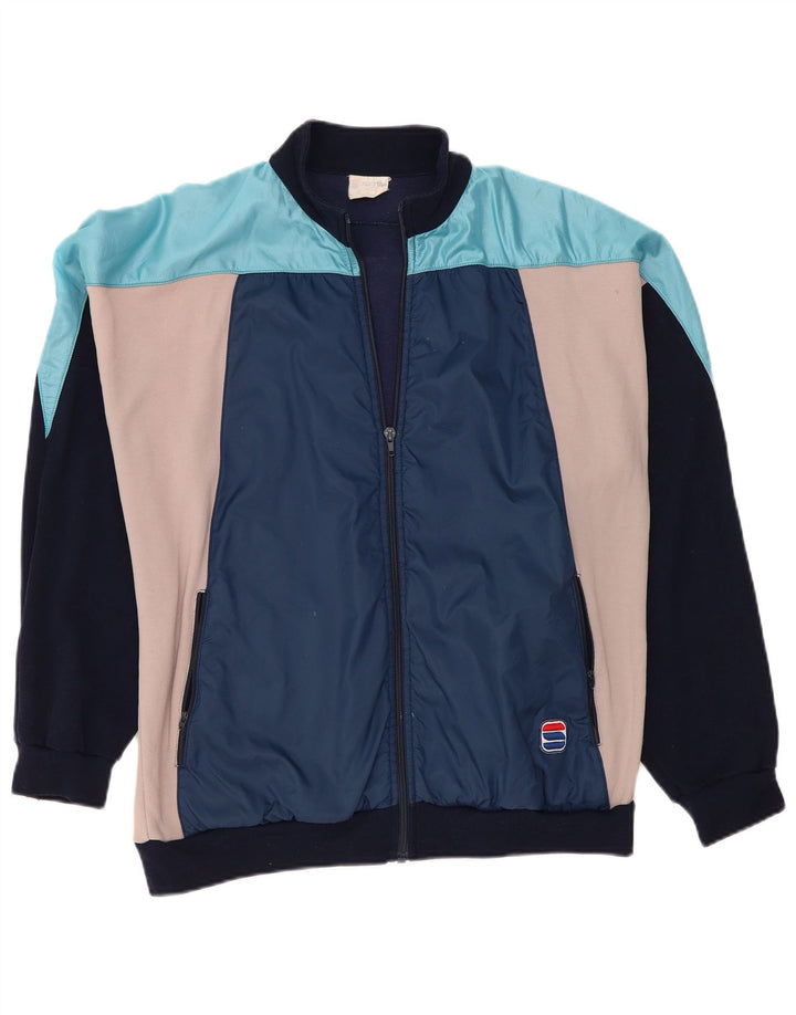 Sportful Veste de survêtement pour homme IT 52 Large Bleu marine Colourblock