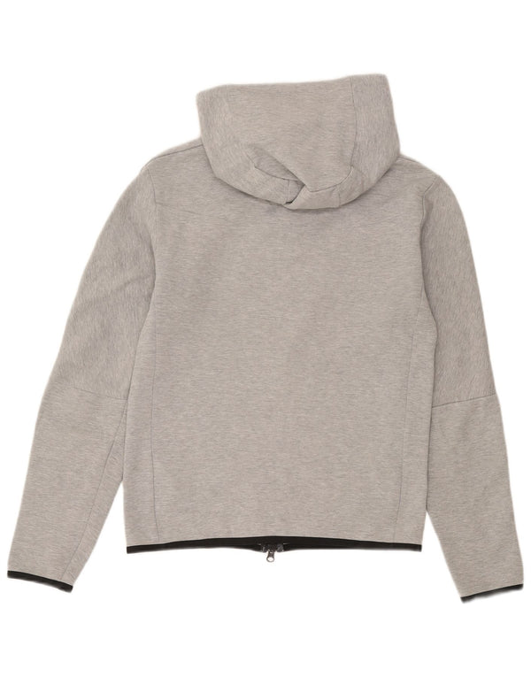 Nike Pull à capuche zippé surdimensionné pour femme UK 6 XS Gris Coton