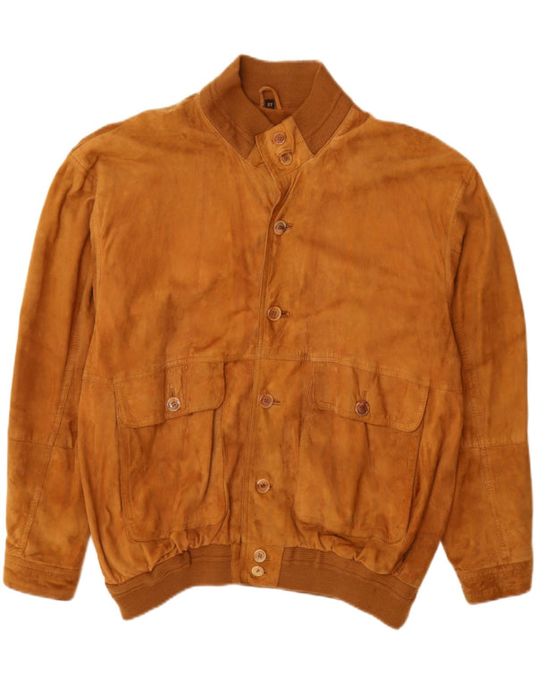 veste en daim homme vintage UK 42 XL cuir marron