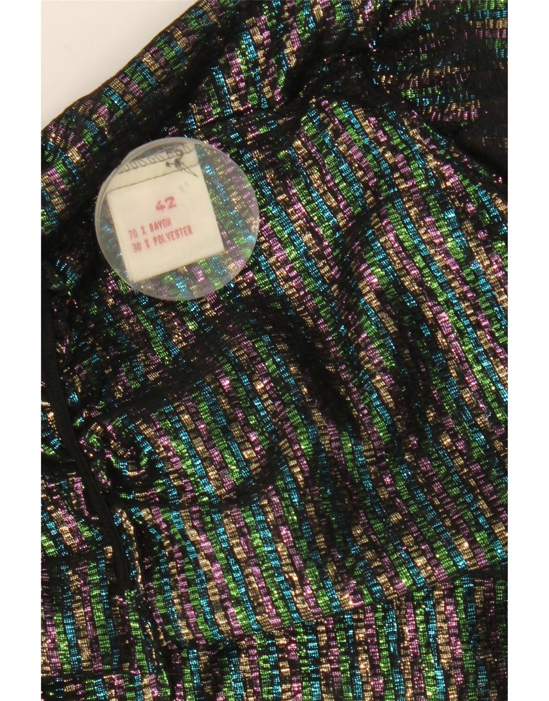 vintage Femme Chemise Blouse IT 42 Moyen Multicolore Géométrique