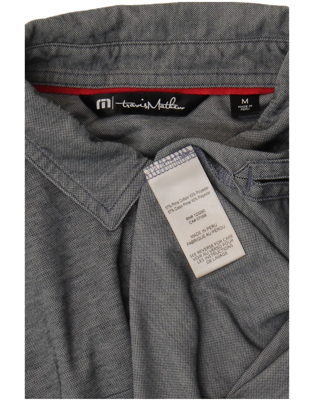 Travis Mathew Polo Homme Coton Rayé Gris Moyen