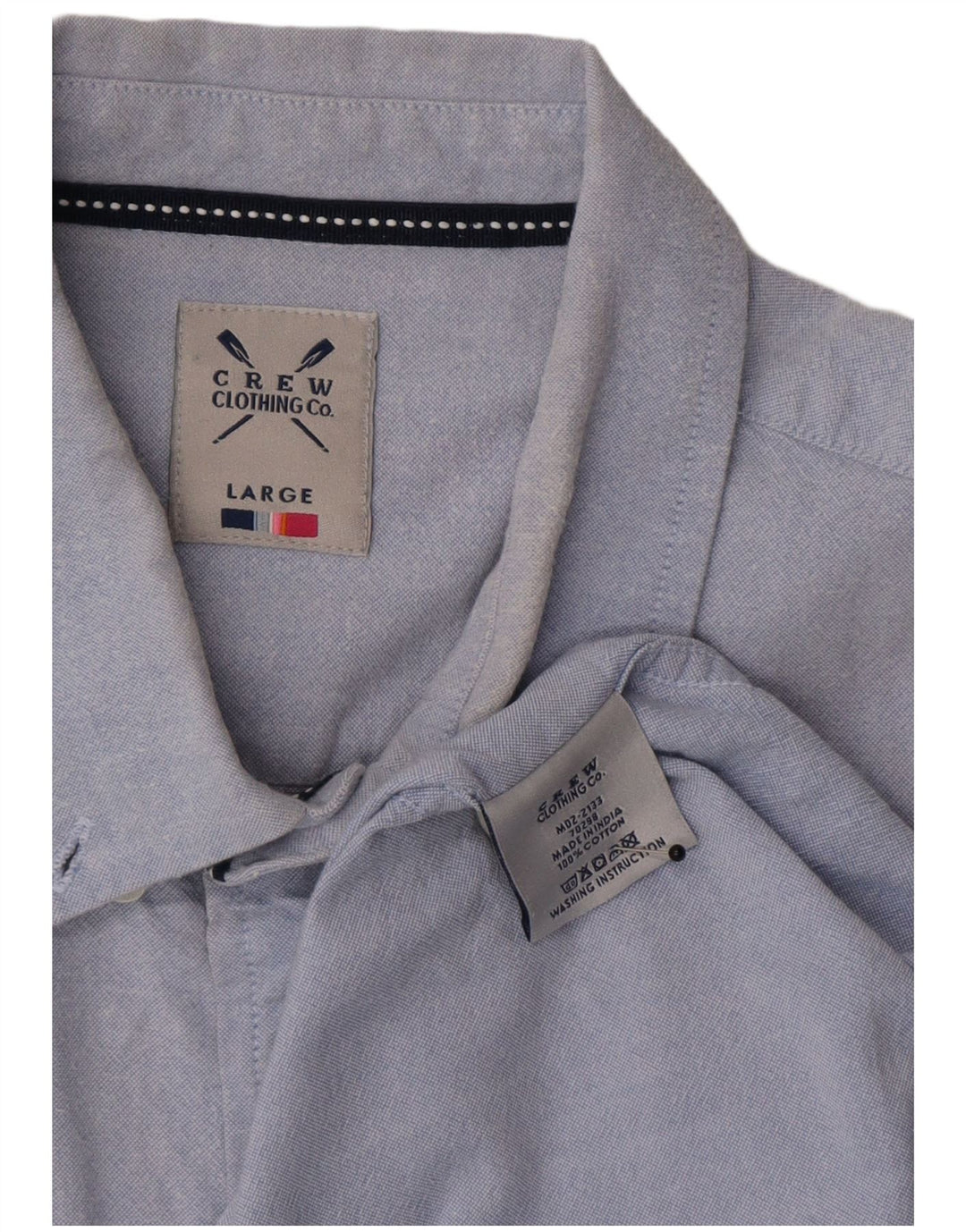 Crew Clothing Chemise Homme Large Bleu Coton