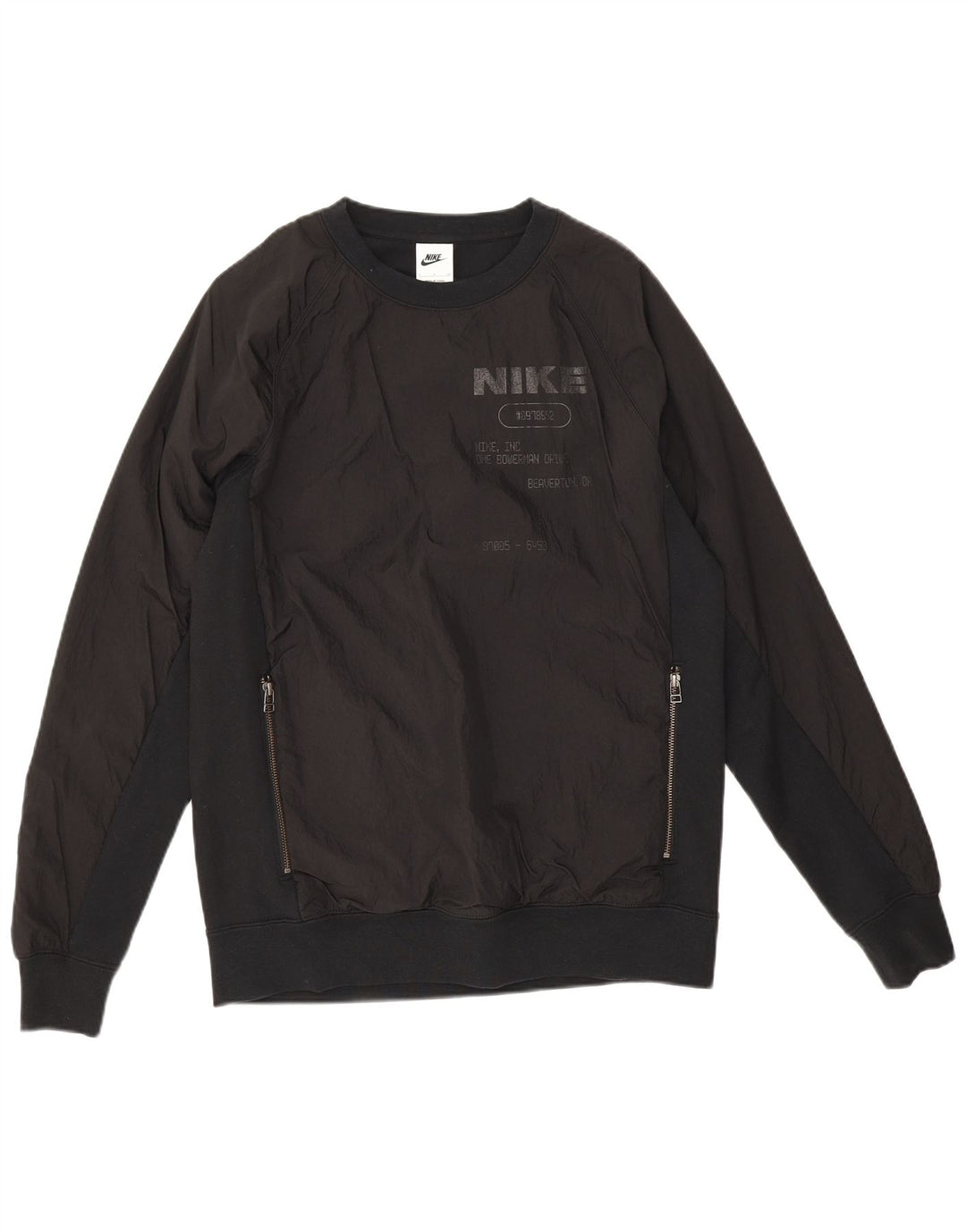 Nike Sweat-shirt graphique pour homme Petit modèle Noir Polyamide