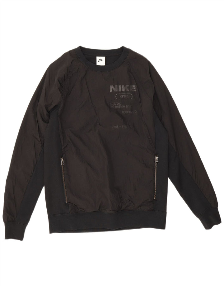 Nike Sweat-shirt graphique pour homme Petit modèle Noir Polyamide