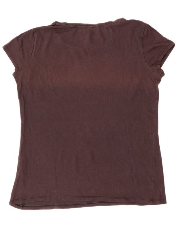 Guns N' Roses T-shirt graphique pour femme UK 14 Grand coton marron