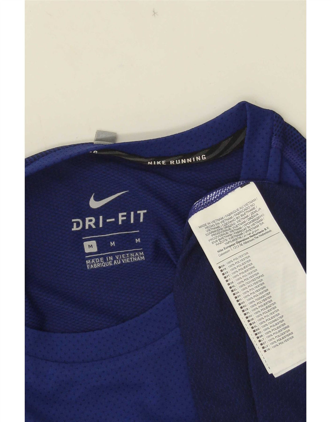 Nike Homme Dri Fit Graphic T-Shirt Haut Bleu Moyen Polyester