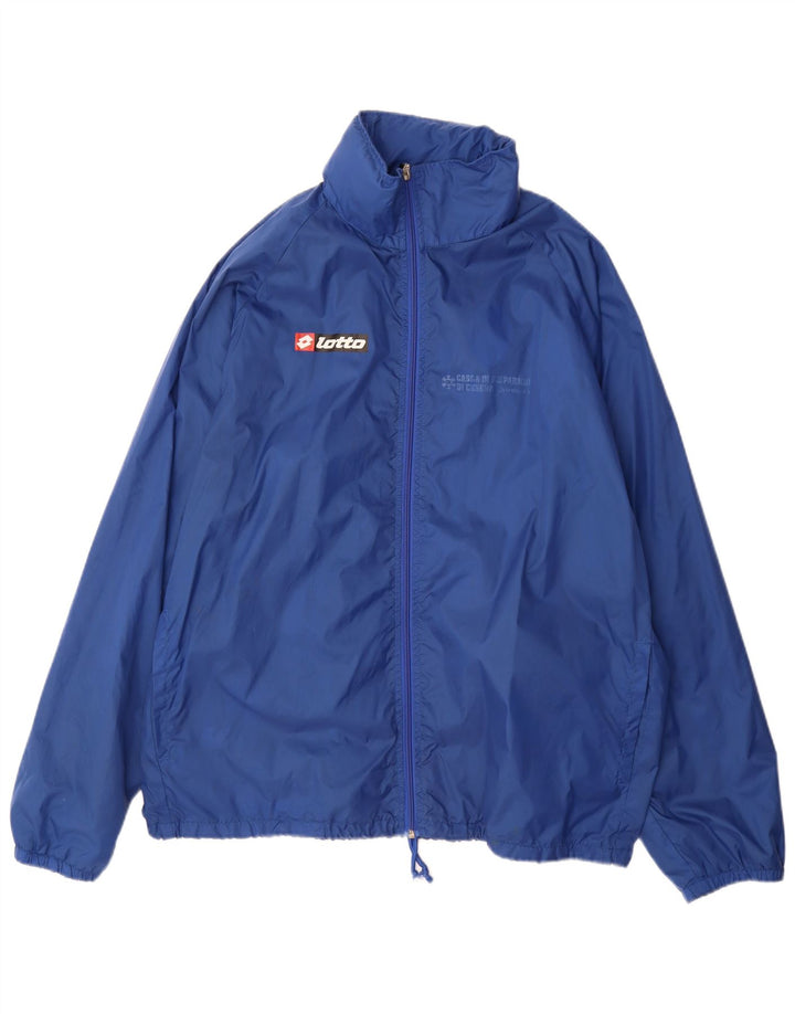 LOTTO Veste de pluie à capuche pour homme UK 40 Large Bleu Nylon
