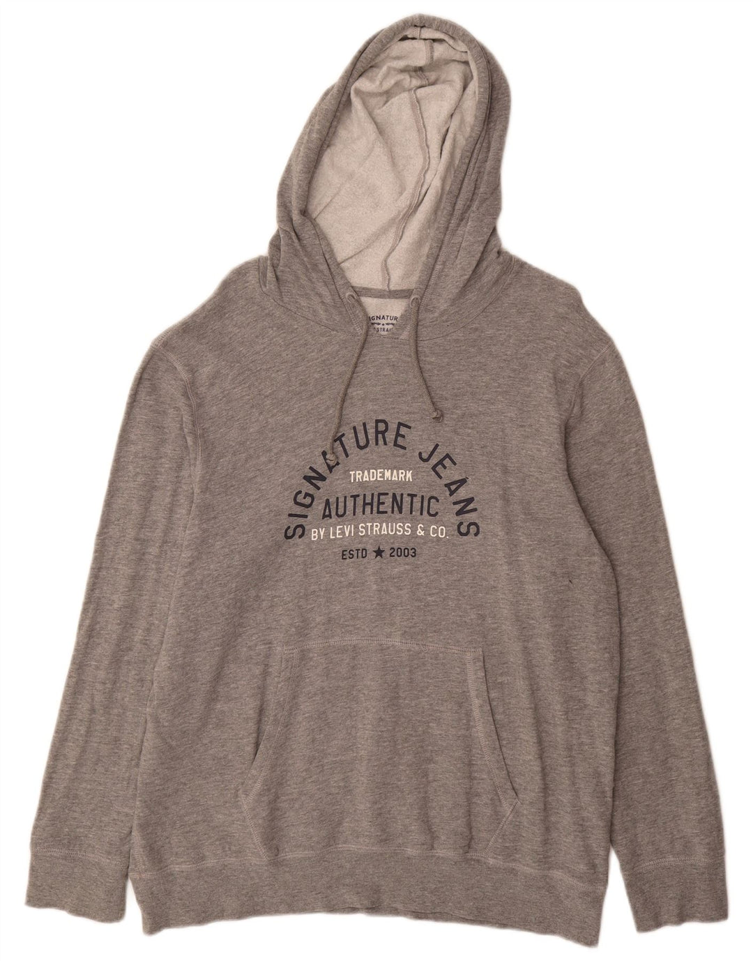 Levi's Pull à Capuche Graphique Homme Gris Moyen Coton
