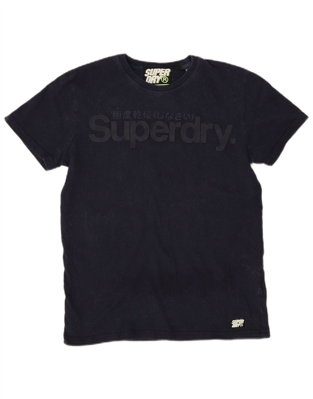 Superdry T-Shirt Graphique Homme Bleu Marine Moyen Coton