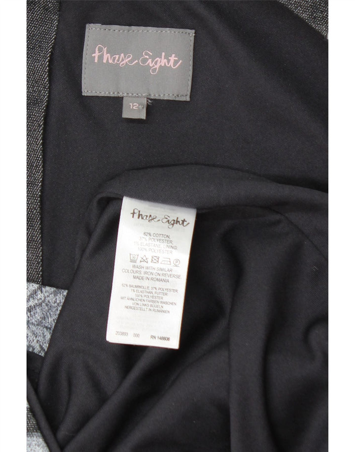 PHASE EIGHT Robe fourreau sans manches pour femme UK 12 Coton floral gris moyen