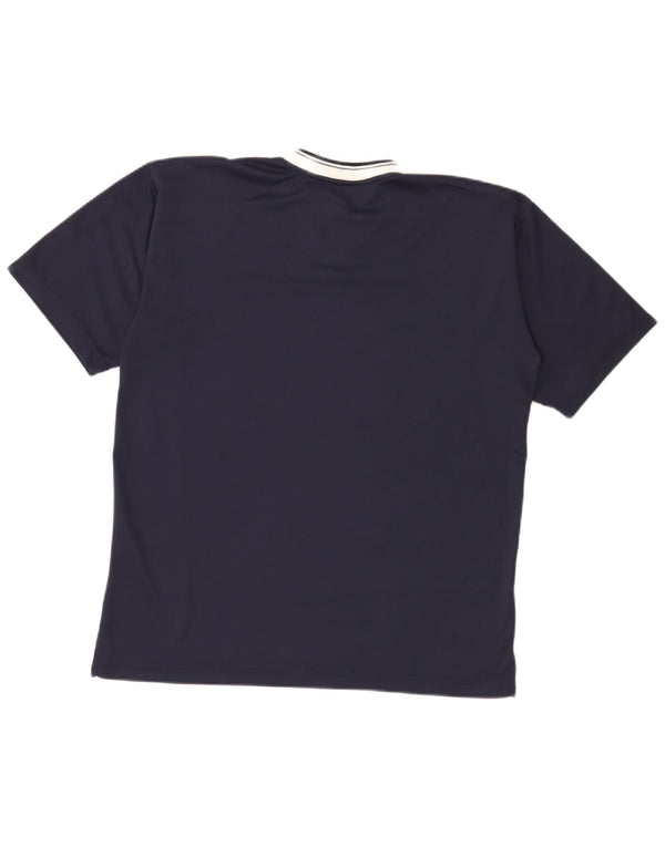 Fila T-Shirt Homme Haut Petit Bleu Marine Colorblock Polyester