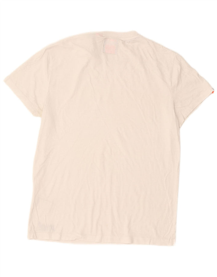 Superdry T-Shirt Homme Blanc Moyen Coton