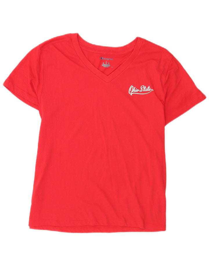 Champion T-Shirt Femme UK 14 Large Rouge
